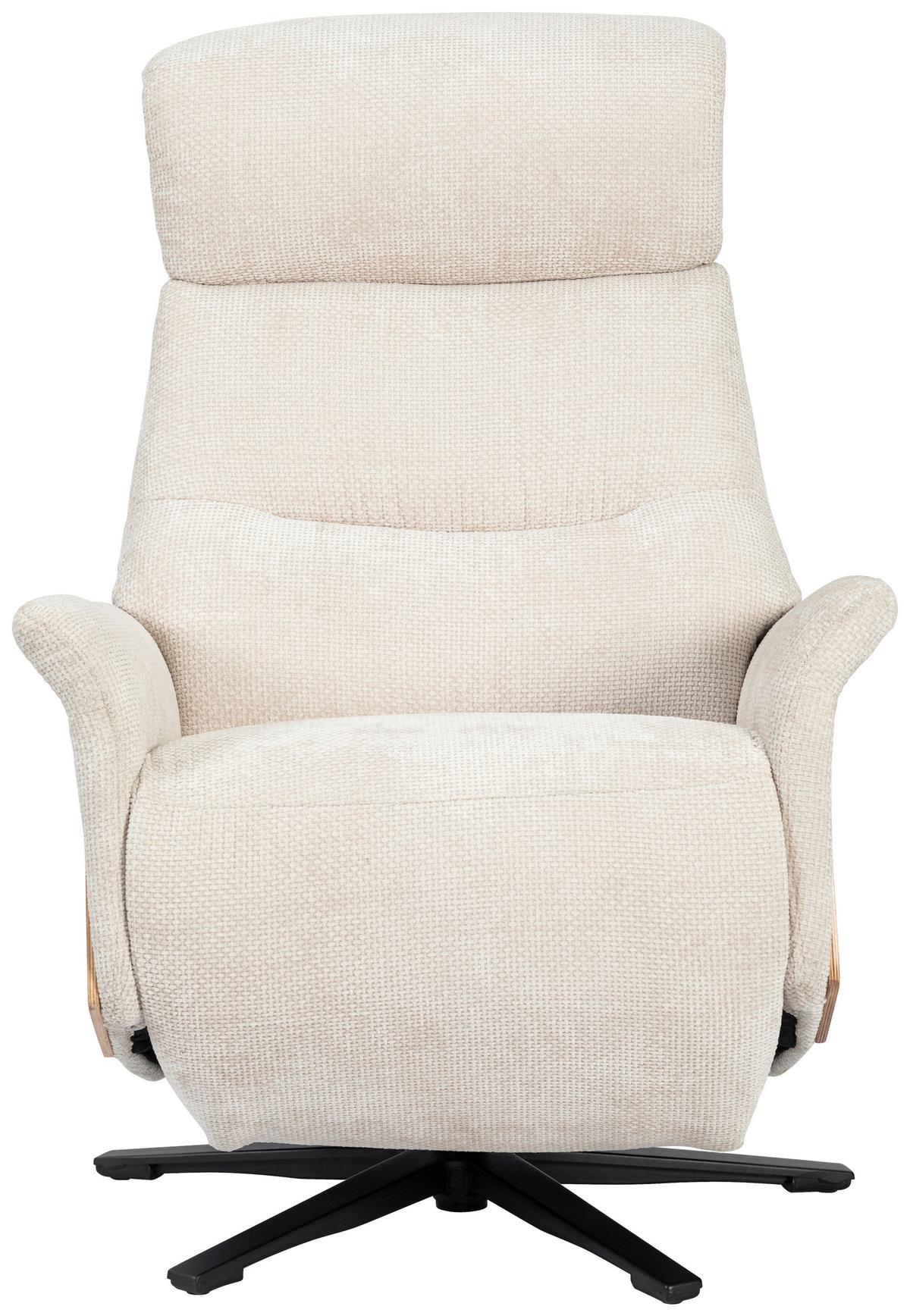 Tv Fotelj Rio - črna/barve hrasta, Moderno, kovina/tekstil (75/106/87cm)