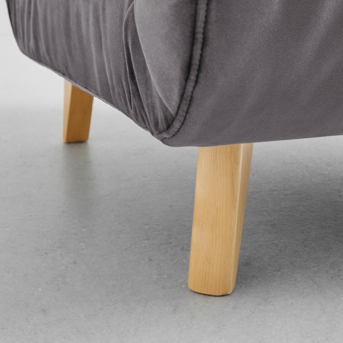 Canapea extensibilă LEVIN - gri, Modern, lemn/textil (103/94/82cm) - Bessagi Home