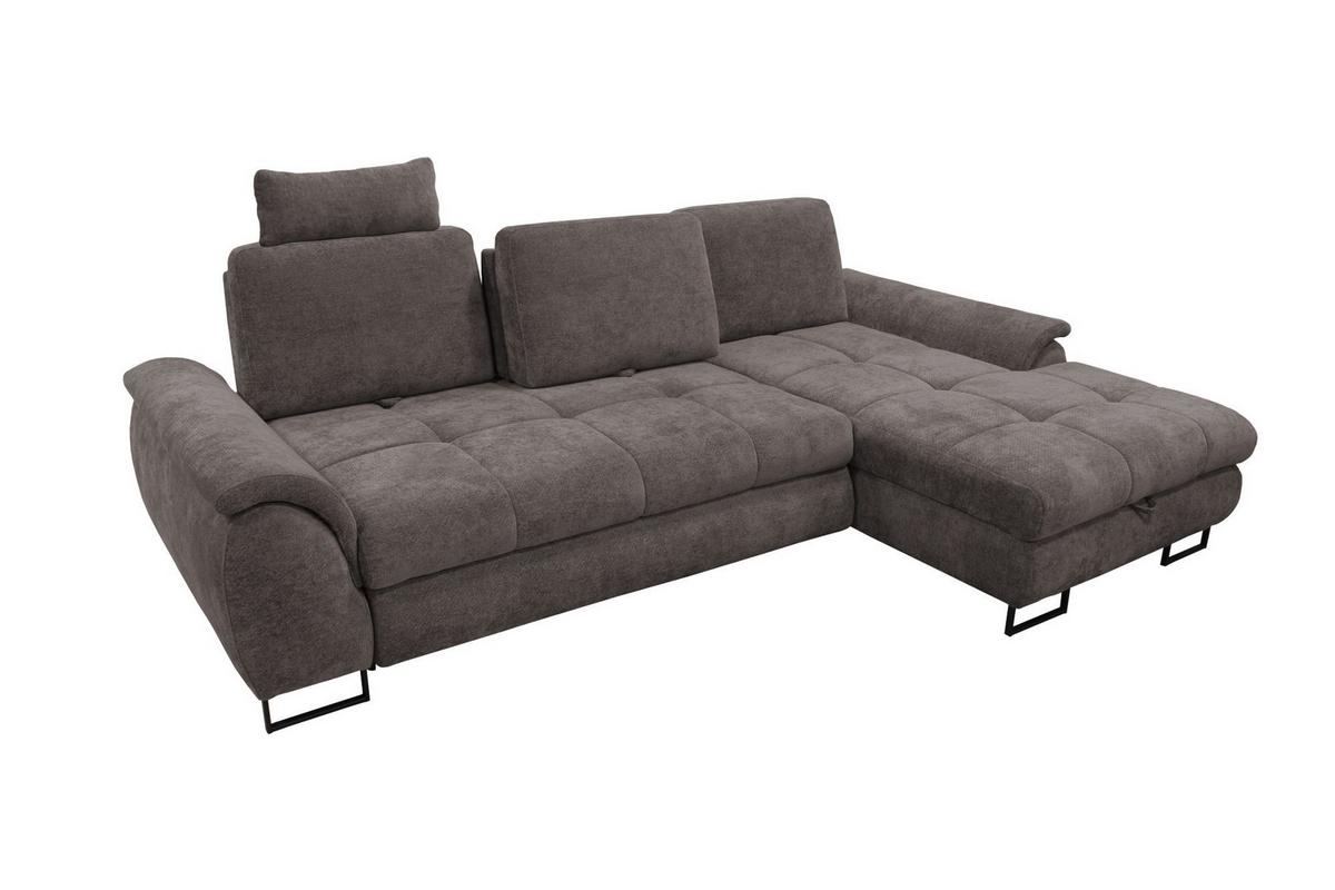 Kutna Garnitura Lago - smeđa/crna, Moderno (272/95/176cm) - Modern Living