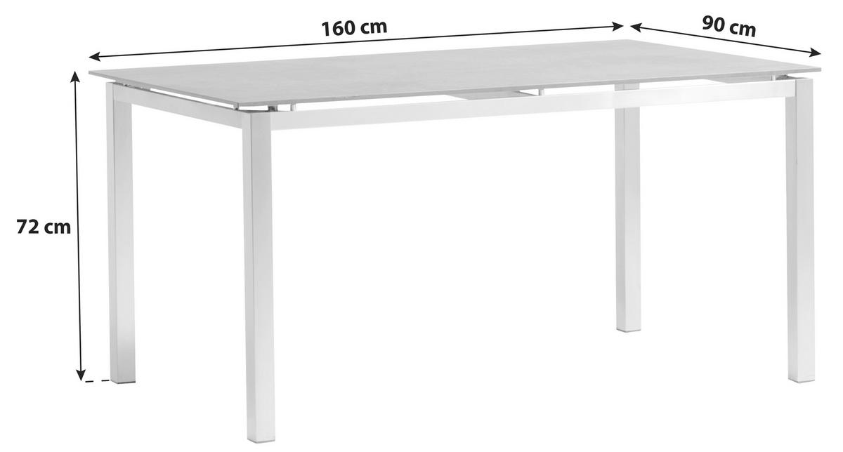 Vrtna Garnitura Skye - barva tikovine/antracit, Basics, kovina/tekstil (160/72/90cm) - Gardenson