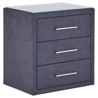 Noćni Ormarić Kleopatra - boje kroma/antracit, Konvencionalno, drvni materijal/metal (56/60/41cm) - Modern Living