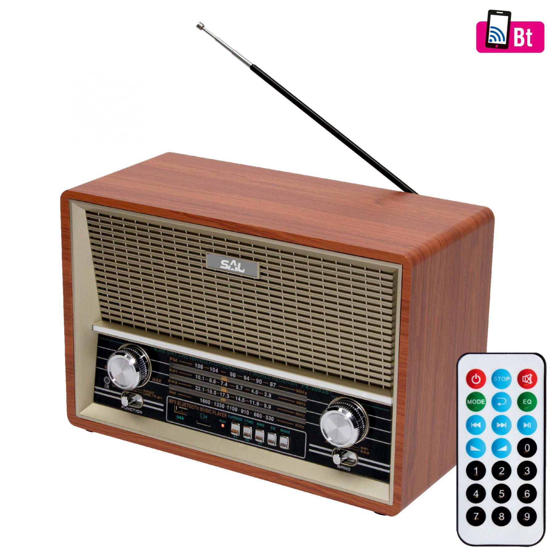 Retro Asztali Rádió Rrt 4b - világosbarna, Modern, fa (32/21/15cm)