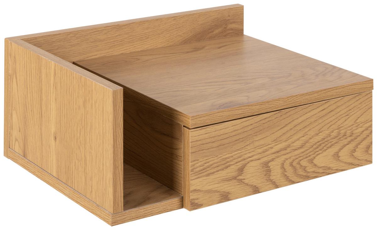 SZAFKA NOCNA ASHLAN - dąb dziki, Modern, materiał drewnopochodny (40/16,5/32cm) - MID.YOU