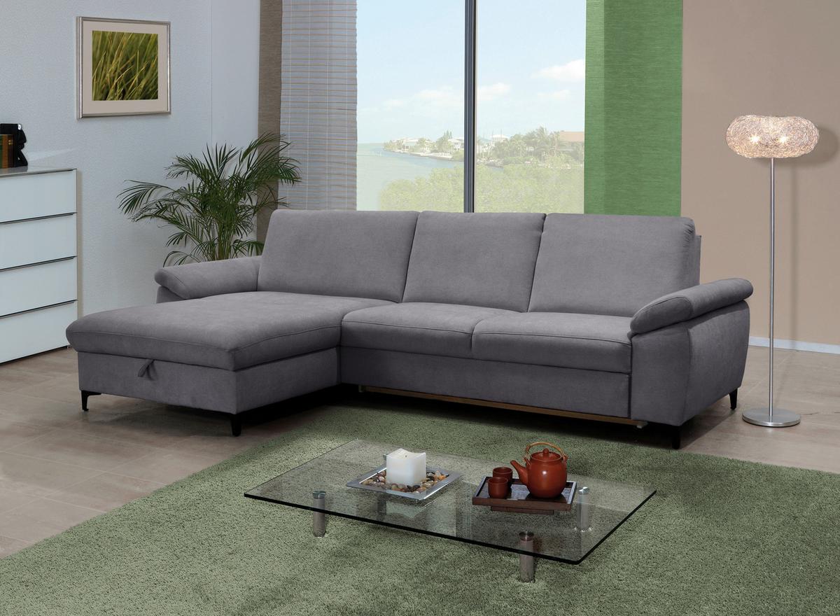 Sarokkanapé Baden - szürke, Design, faalapú anyag/textil (168/291cm) - Premium Living