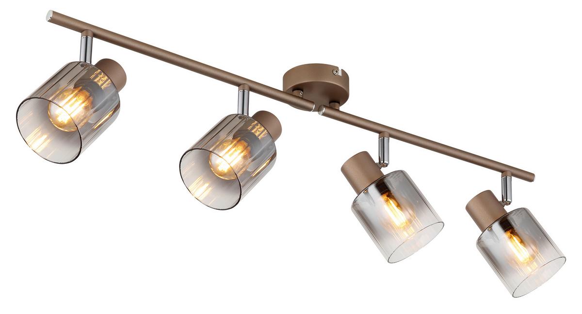 Strahler 54318-4 Walton - Klar/Chromfarben, Design, Glas/Metall (70/8/15cm) - Globo