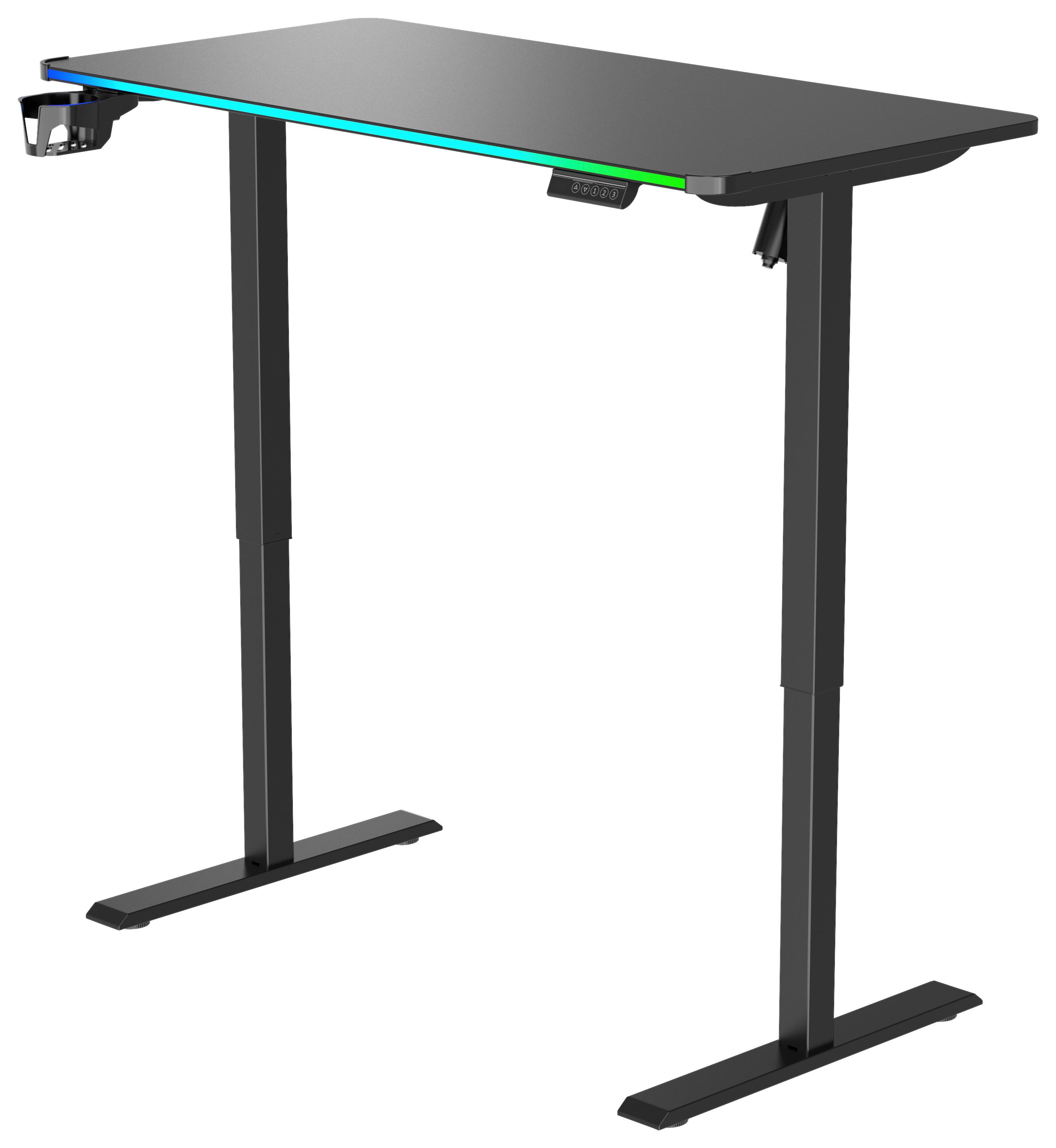 GAMINGBORD JACK - svart, Modern, metall/trämaterial (120/70-115/60cm) - Mömax