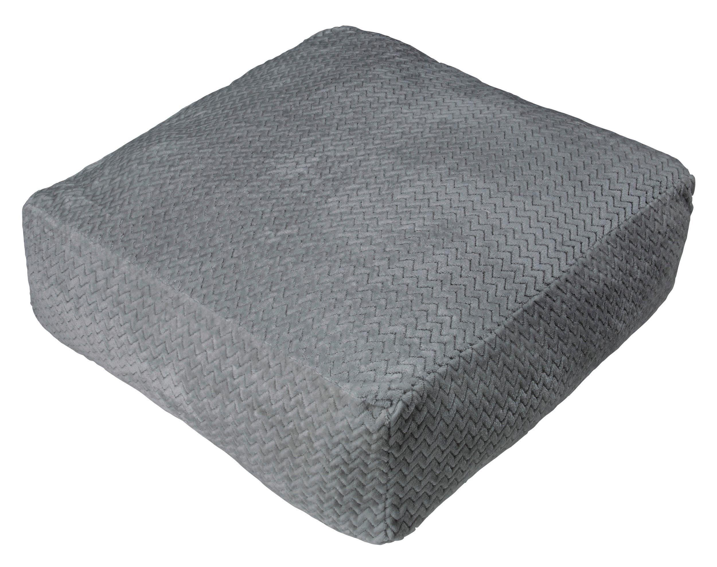 Bodenkissen Zickzack Grau ca. 60x60x20cm - Grau, MODERN, Textil (60/60/20cm) - Mömax
