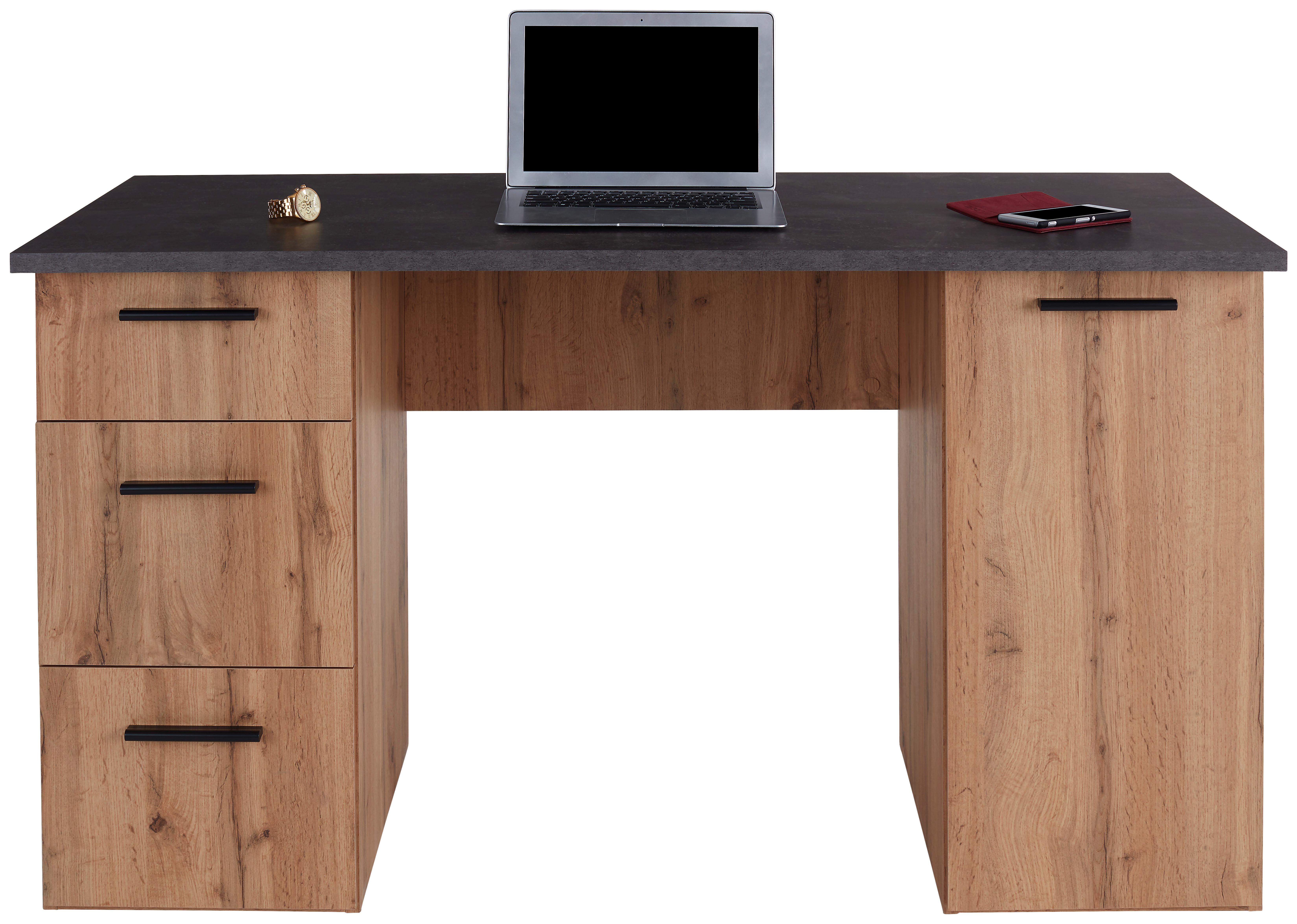 Masă de birou MX 143 - culoare lemn stejar, Modern, material pe bază de lemn (138/76/60cm) - Modern Living