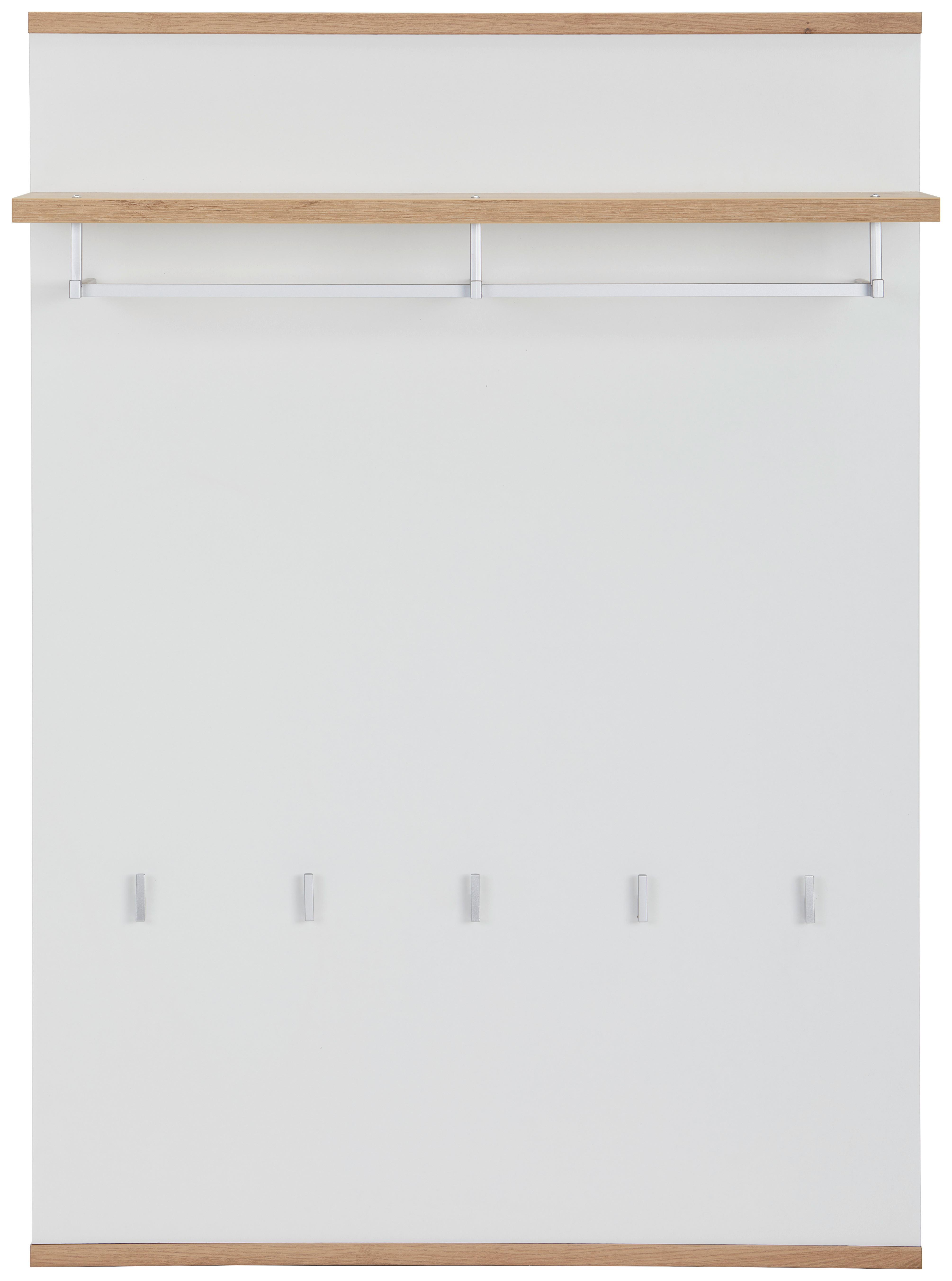 PANEL DO PRZEDPOKOJU YAMAEL - biały/dąb artisan, Design, materiał drewnopochodny (85/119/28cm) - Xora