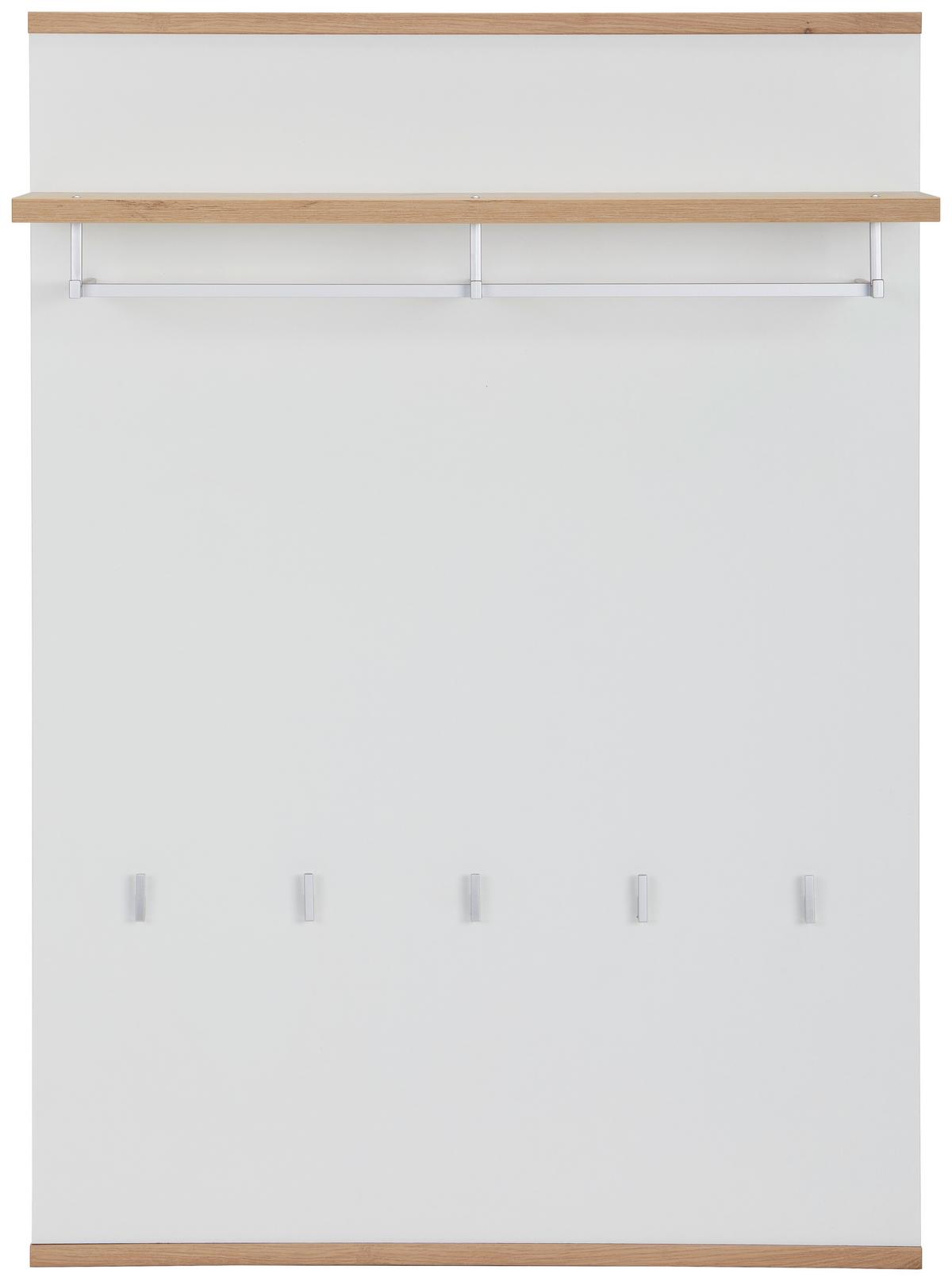 PANEL DO PRZEDPOKOJU YAMAEL - biały/dąb artisan, Design, materiał drewnopochodny (85/119/28cm) - Xora