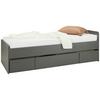 Bett in Anthrazit ca. 90x200cm - Anthrazit, KONVENTIONELL, Holzwerkstoff (94/60/204cm) - Based