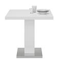 Jedilna Miza Campino - bela/krom, Moderno, kovina/leseni material (80/75/80cm) - Mömax modern living