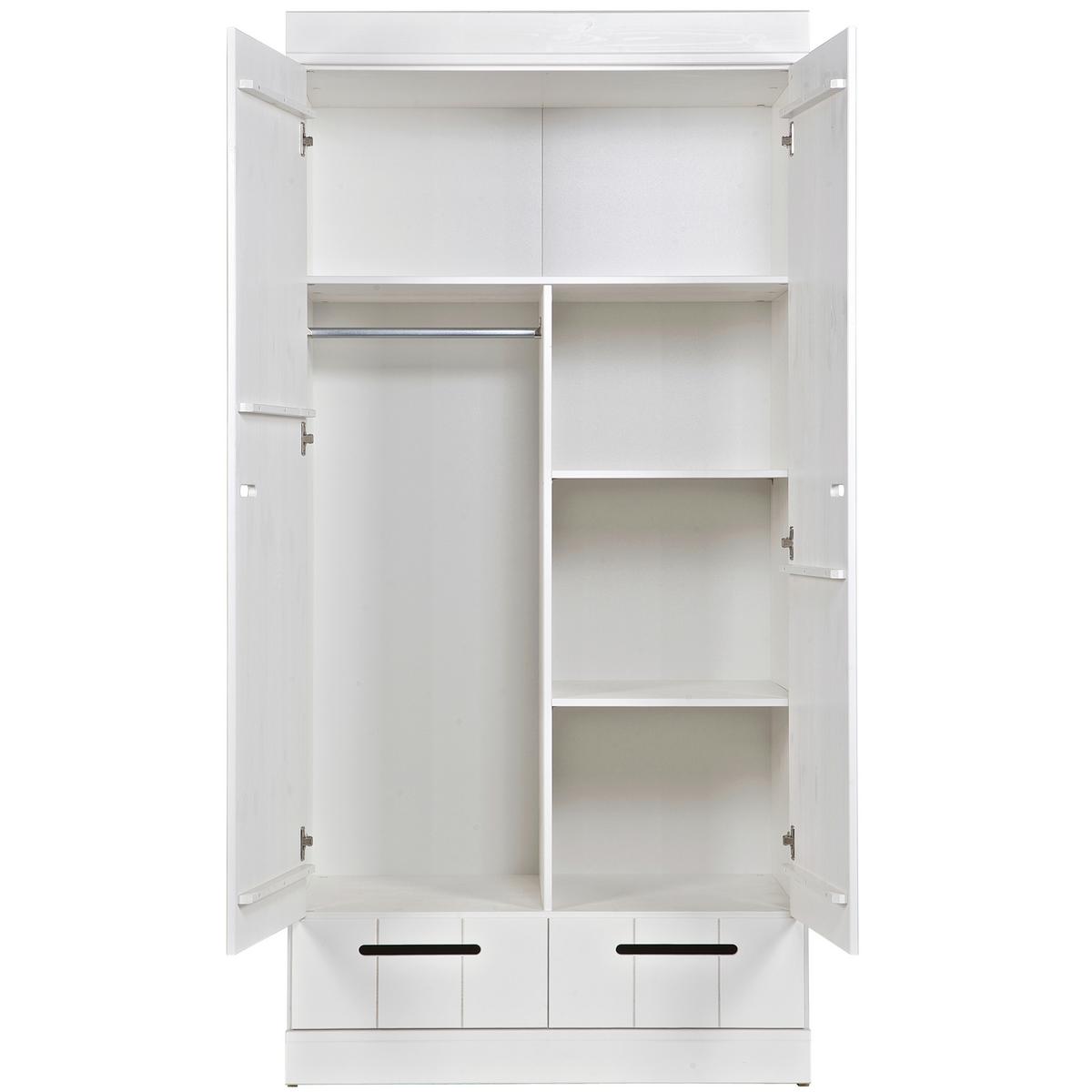 Drehtürenschrank Connect Weiß - Weiß, Design, Holz/Holzwerkstoff (94/195/53cm) - Livetastic