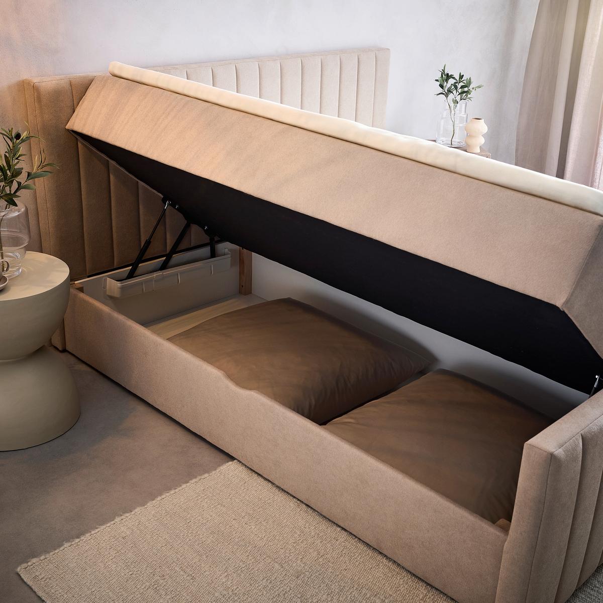 Box Ágy Sontje - bézs, Konventionell, textil (160/200cm) - Boxxx