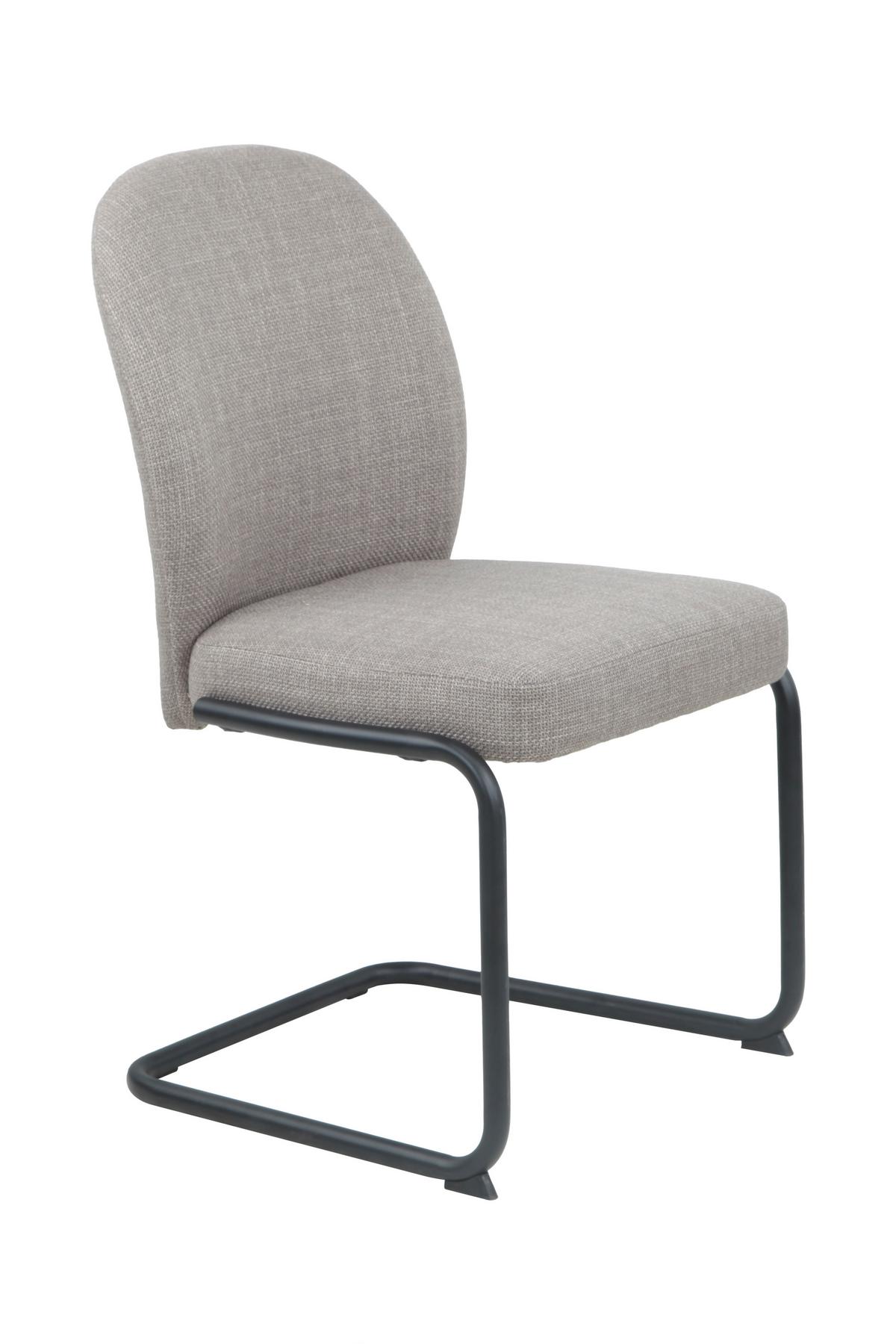 SCHWINGSTUHL-SET KAREN II S 2ER-SET - Schlammfarben/Schwarz, MODERN, Textil/Metall (53/90/62cm) - MID.YOU