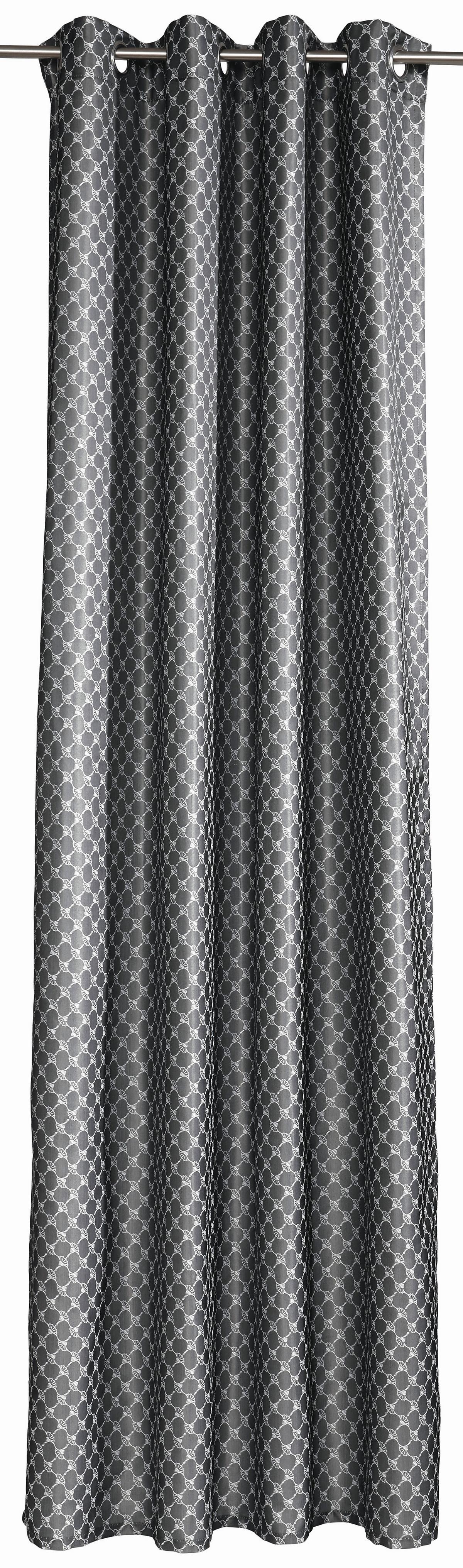 ZASŁONA NA PRZELOTKACH J-ALLOVERS JOOP! - szary, Design, tkanina (140/250cm) - Joop!