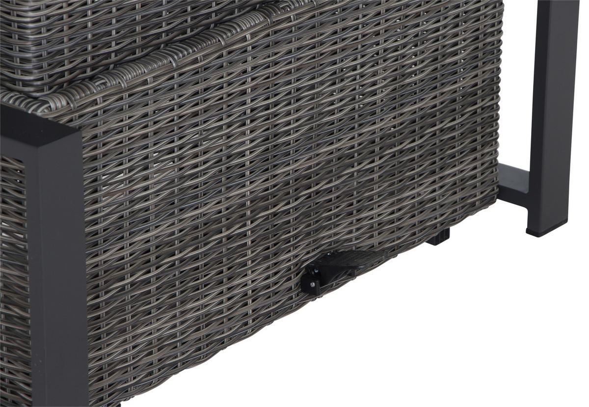 Loungegarnitur Corido Grau - Grau, Basics, Keramik/Kunststoff (83/103/160cm) - Siena Garden