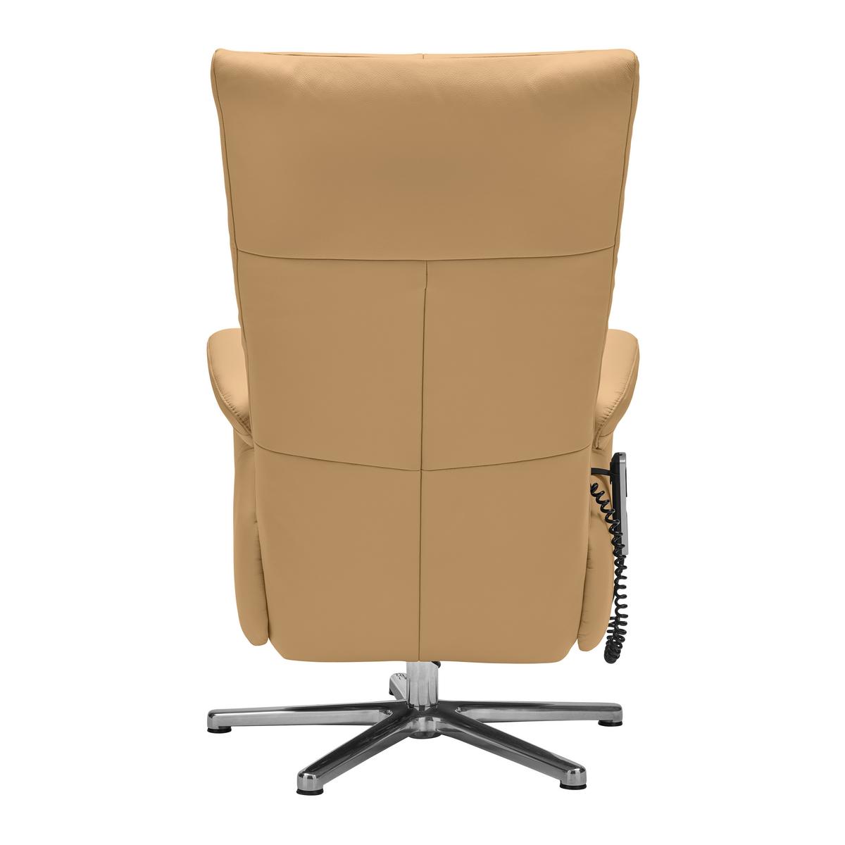 Relaxsessel Sitting 2 Taupe - Taupe/Chromfarben, MODERN, Leder (70/111/80cm) - Premium Living