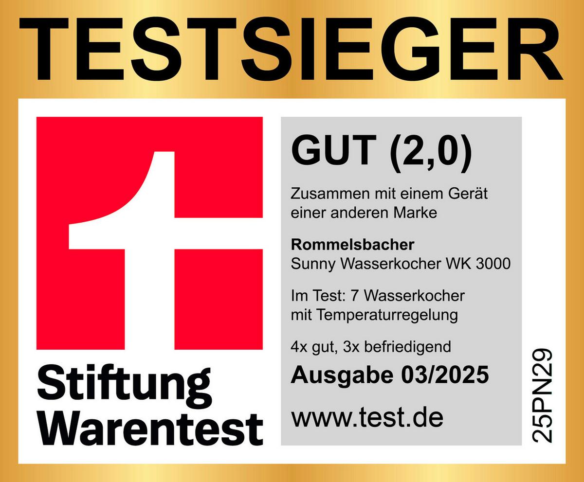 CZAJNIK ELEKTRYCZNY WK 3000 - kolor stalowy, Basics, metal (23/24/15cm) - Rommelsbacher