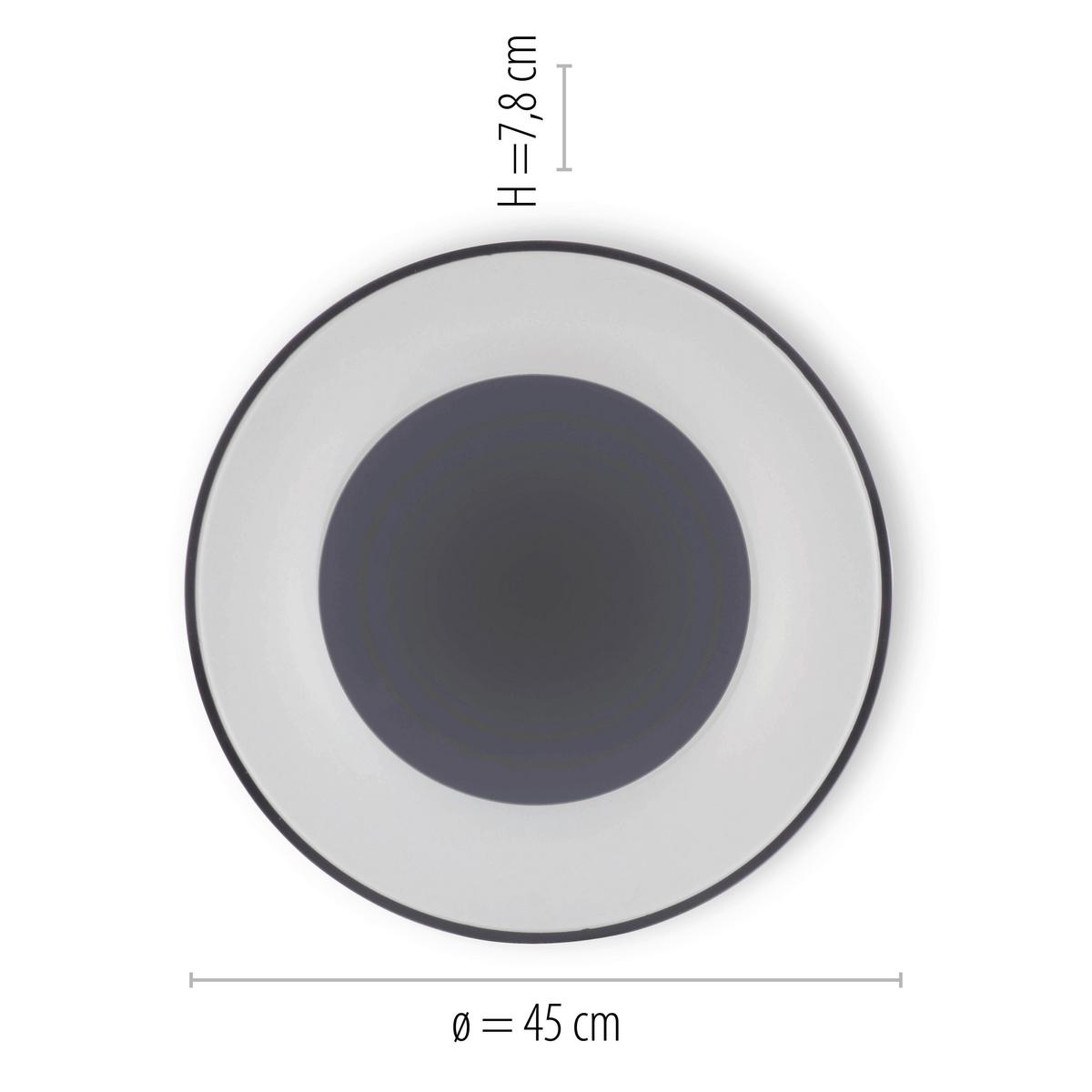 LED-Deckenleuchte Anika max. 30 Watt - Anthrazit, Basics, Kunststoff/Metall (48/7,8cm)