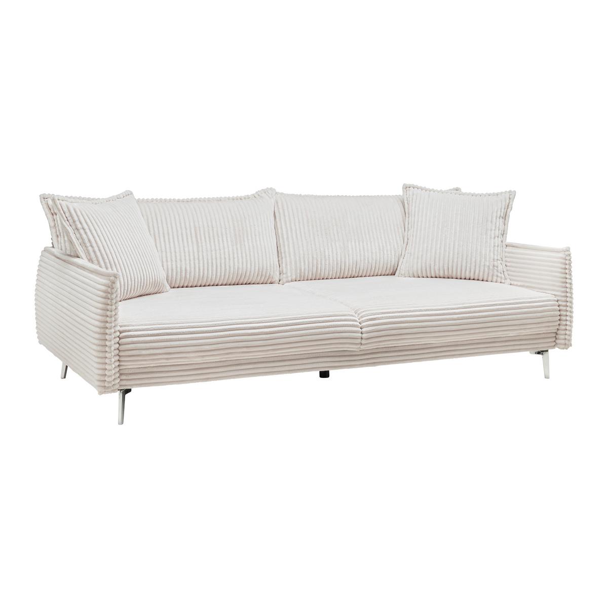 Mega Sofa Kiss-Top - bijela/boje kroma, Moderno, drvni materijal/tekstil (241/90/117cm) - Mömax