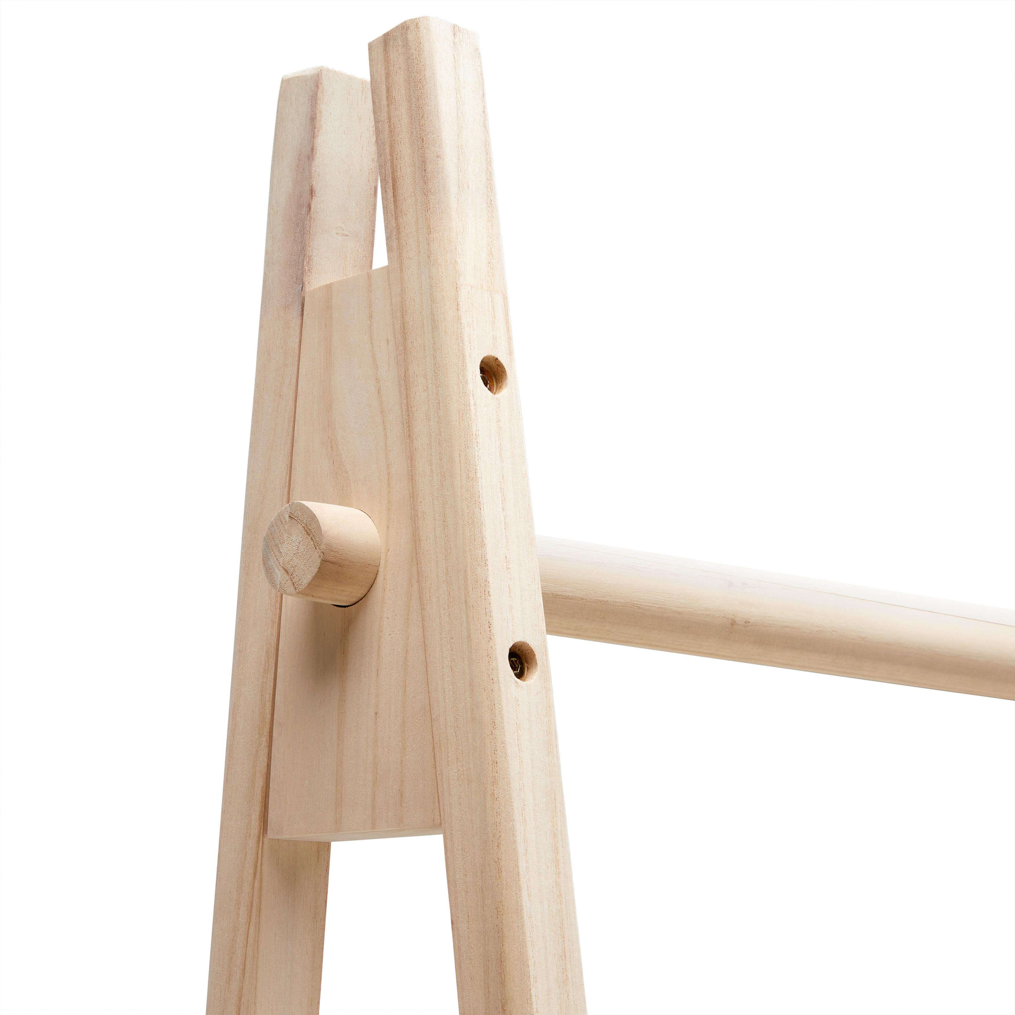 KLÄDSTÄLLNING TADEO II -SB- - svart/naturfärgad, Natur, trämaterial/trä (100/170/46cm) - Mömax