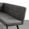 HÖRNBÄNK COOPER -LAGER- - grå/svart, Modern, metall/textil (190/85/150cm) - Mömax