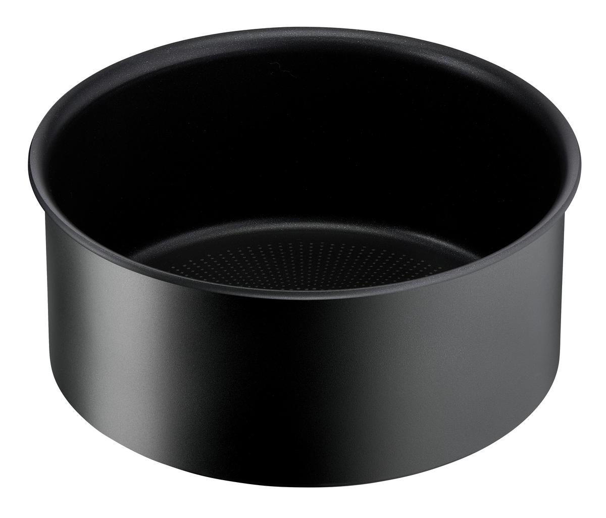 ZESTAW PATELNI L76491 TEFAL - ciemnoszary, Basics, metal/szkło (32,5/32,5/24cm) - Tefal