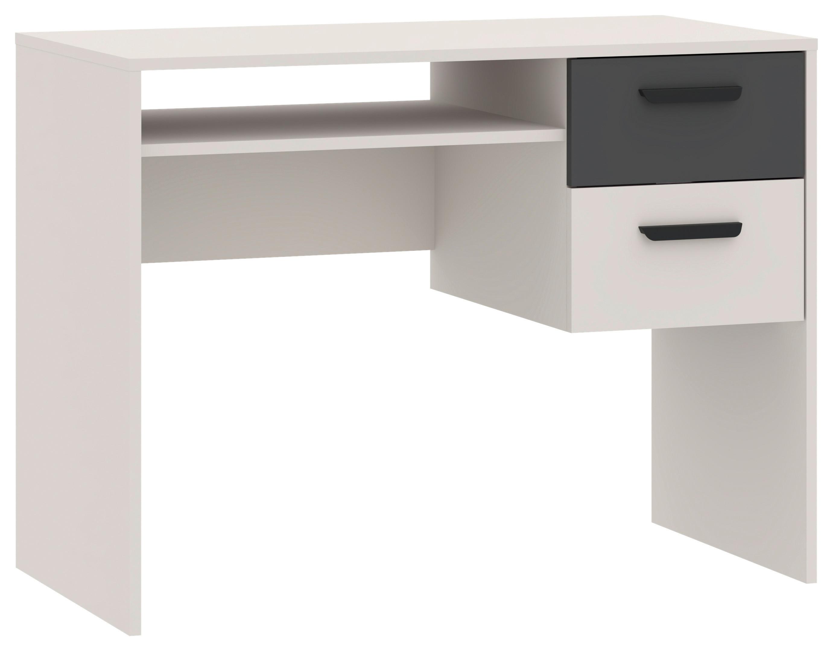 Pisalna Miza Basic Two, Kašmir, Antracit, 100x50 - črna/kašmir, Konvencionalno, umetna masa/leseni material (100/75/50cm)
