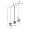 LED-HÄNGLAMPA JOSEM1 - cappuccino/svart, Modern, metall/plast (75/18/120cm) - Mömax