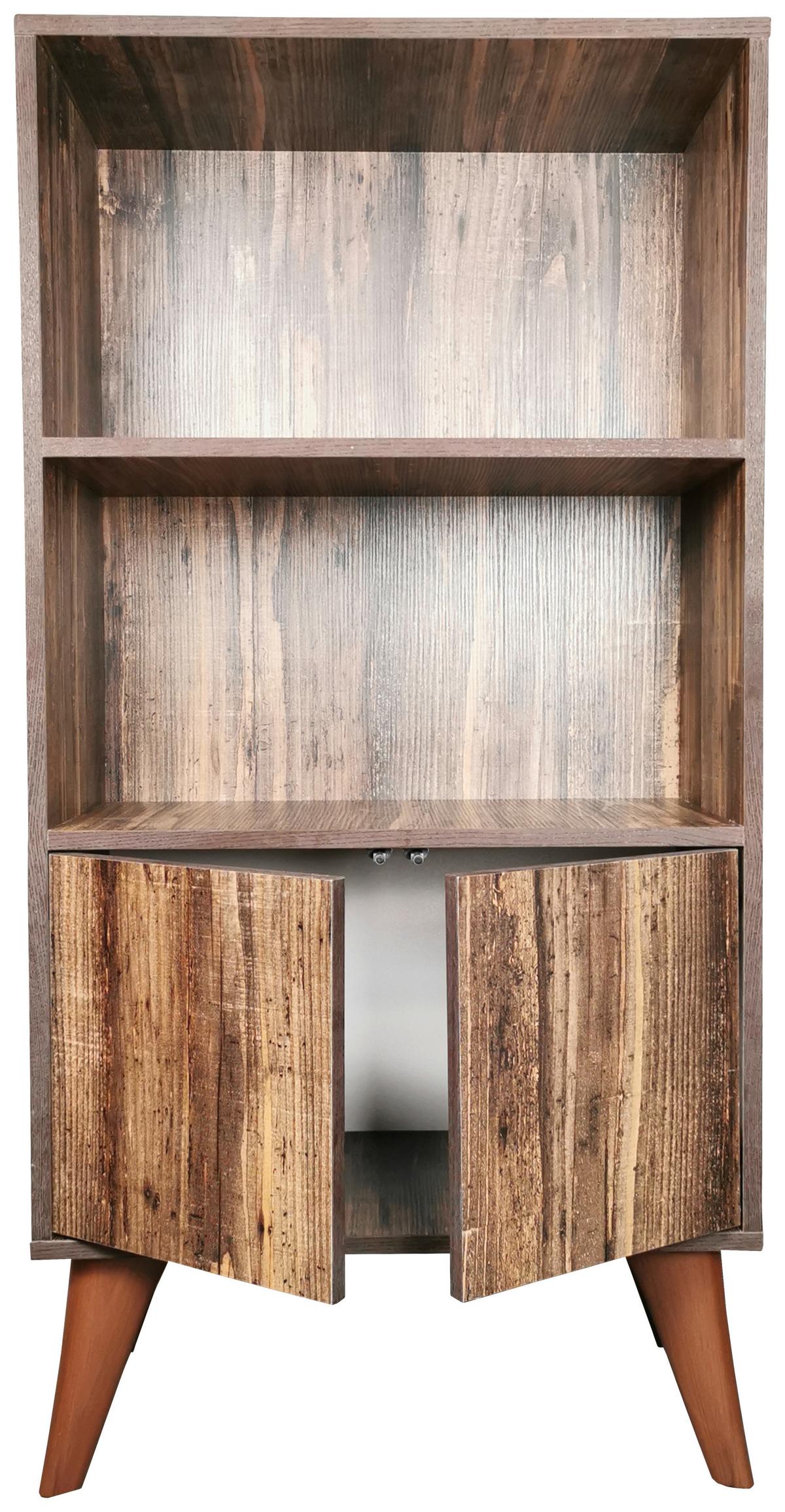 Könyvesszekrény Retro - faalapú anyag (60/120/30cm)