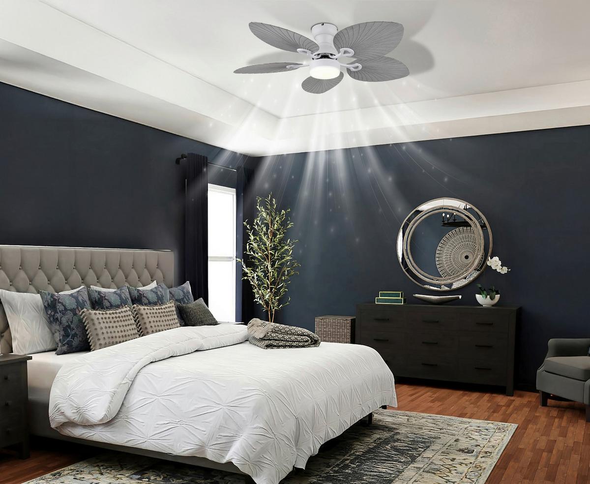 DECKENVENTILATOR 03672W ELISE - Weiss/Opal, Konventionell, Kunststoff/Metall (107/28,5cm) - Globo