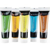 Acrylfarbenset Colour, 5-teilig - Blau/Gelb - Modern Living