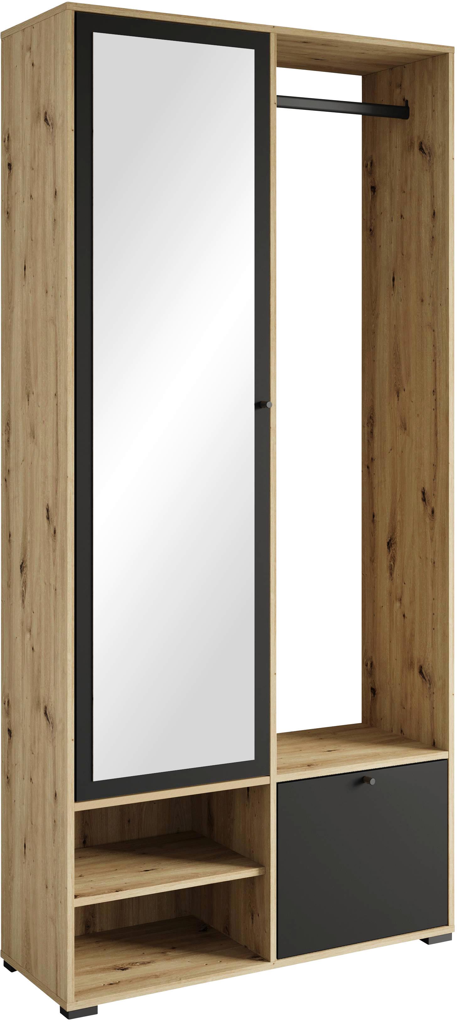 Ansamblu De Hol Dino - stejar Artisan/negru, Trend, material pe bază de lemn (90/190/33cm) - P & B