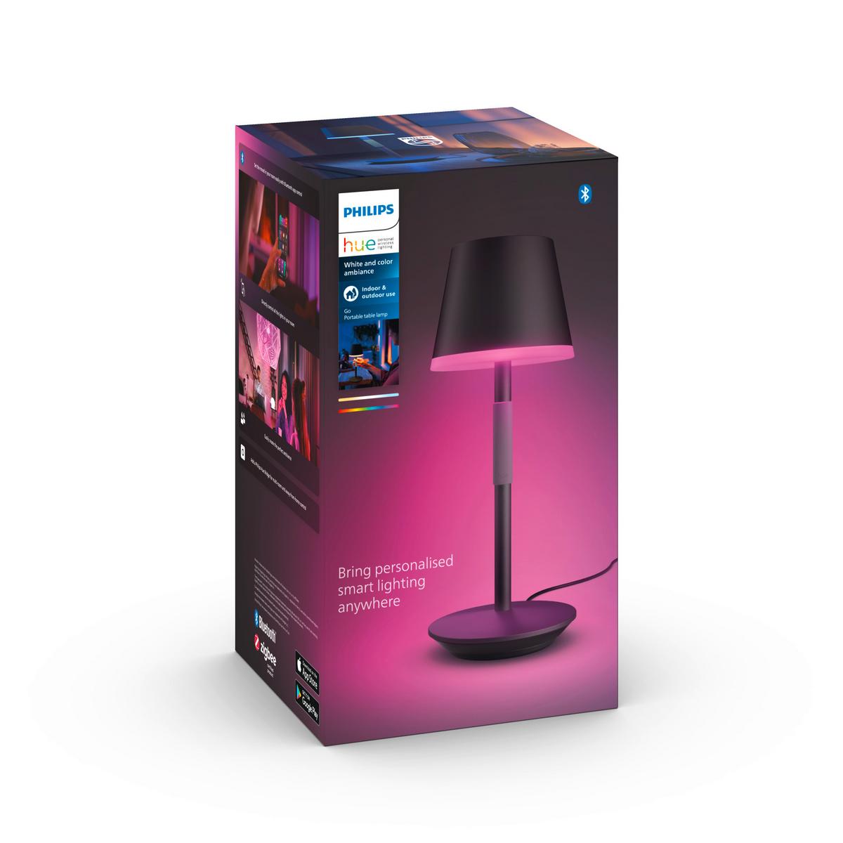 LAMPA STOŁOWA Z AKUMULATOREM 40459500 HUE PHILIPS - czarny, Design, metal (14,2/35cm) - Philips HUE