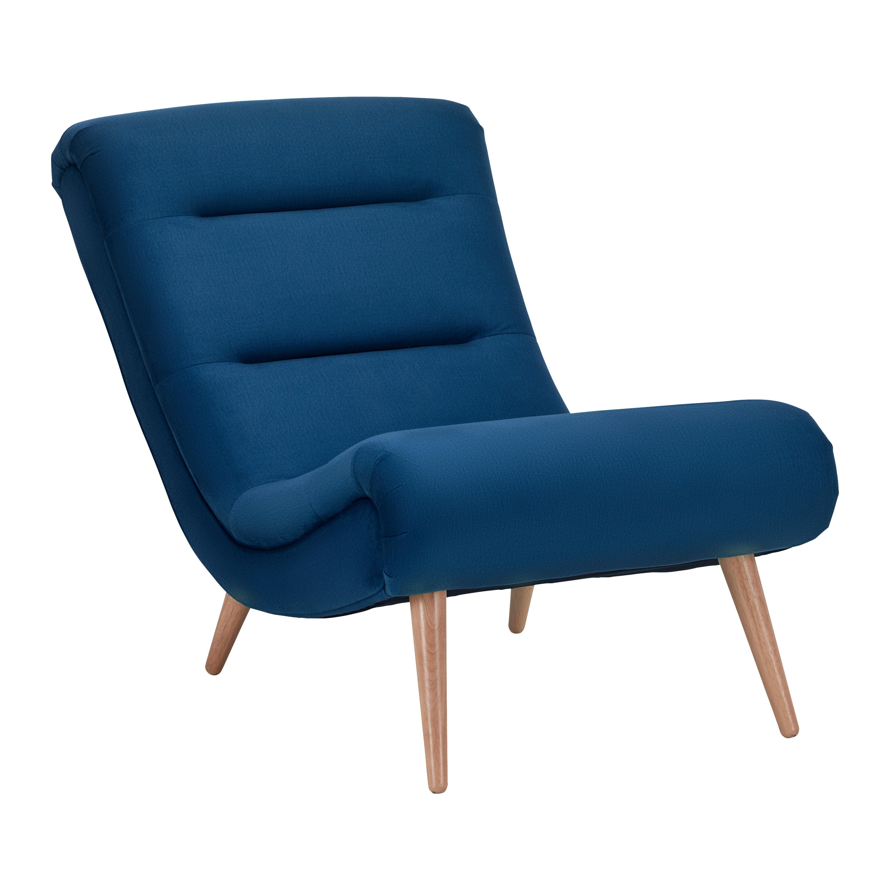 Relax Fotel Kék Jan - kék, Modern, textil/fa (74/102/90cm) - Bessagi Home