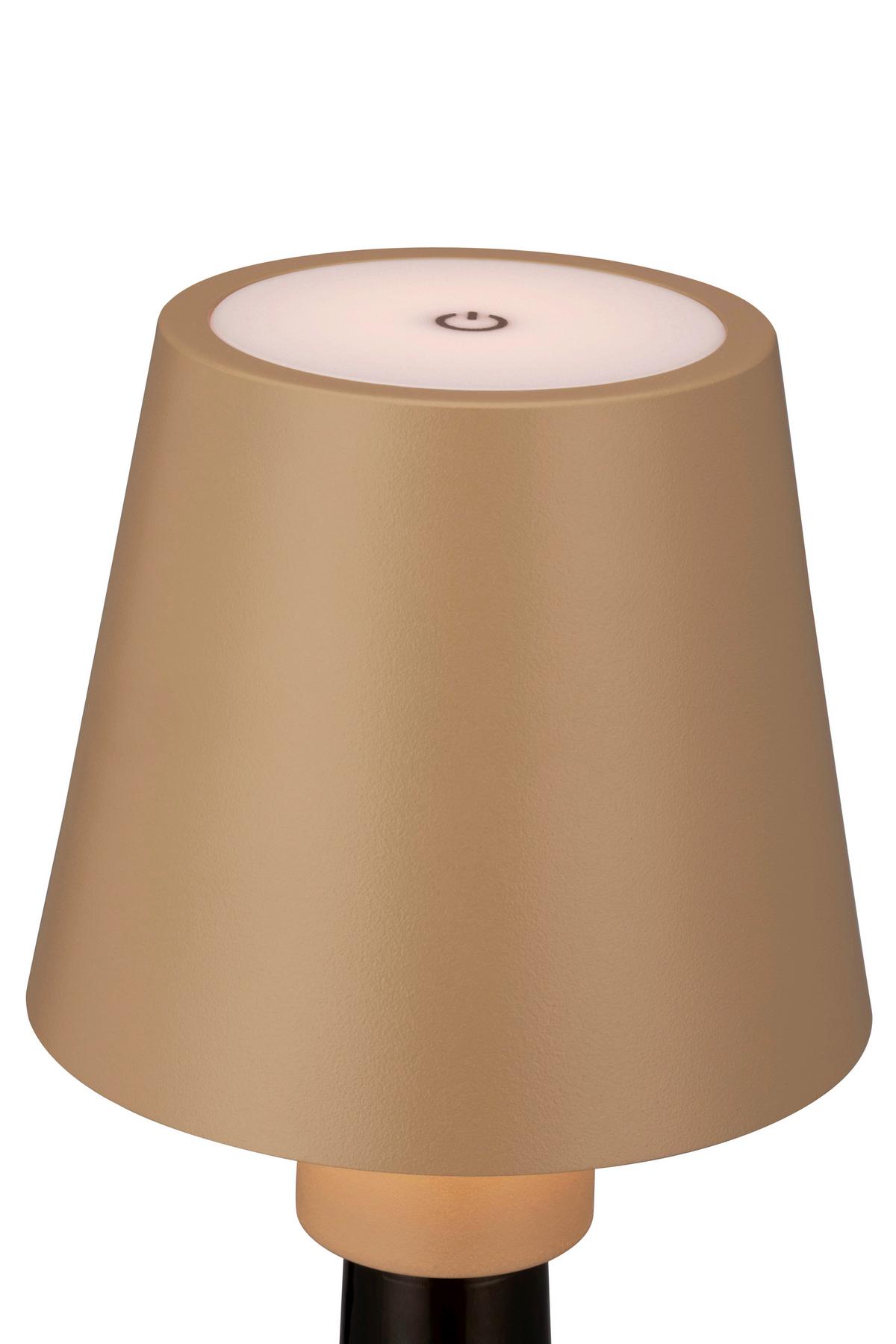 LAMPA STOŁOWA Z AKUMULATOREM BOTTLE *SBN* - kolor piaskowy, Konventionell, metal (11/12,2cm) - Novel