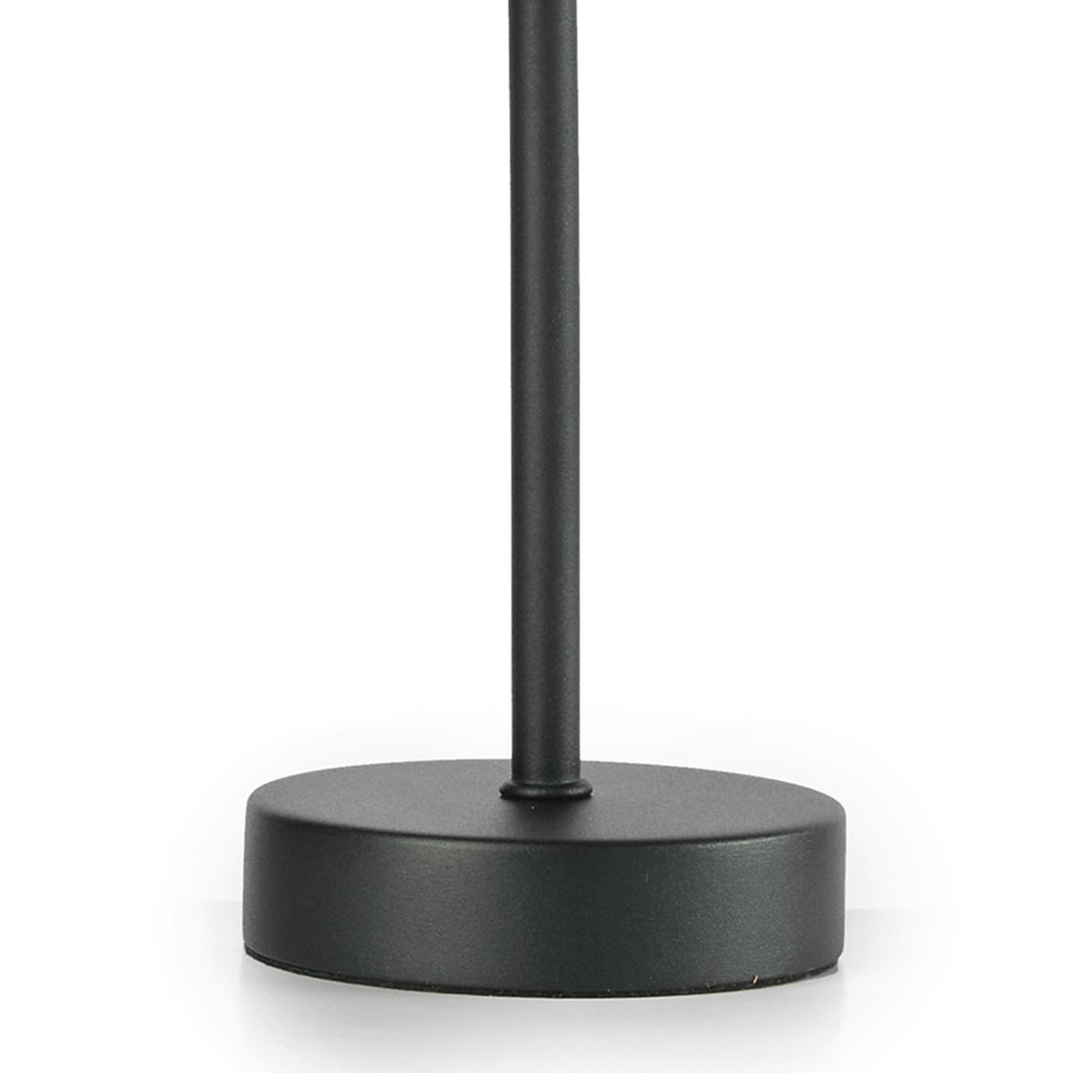 Tischleuchte Asia Schwarz/Eiche max. 6 Watt - Eichefarben/Schwarz, KONVENTIONELL, Textil/Metall (15/32cm)