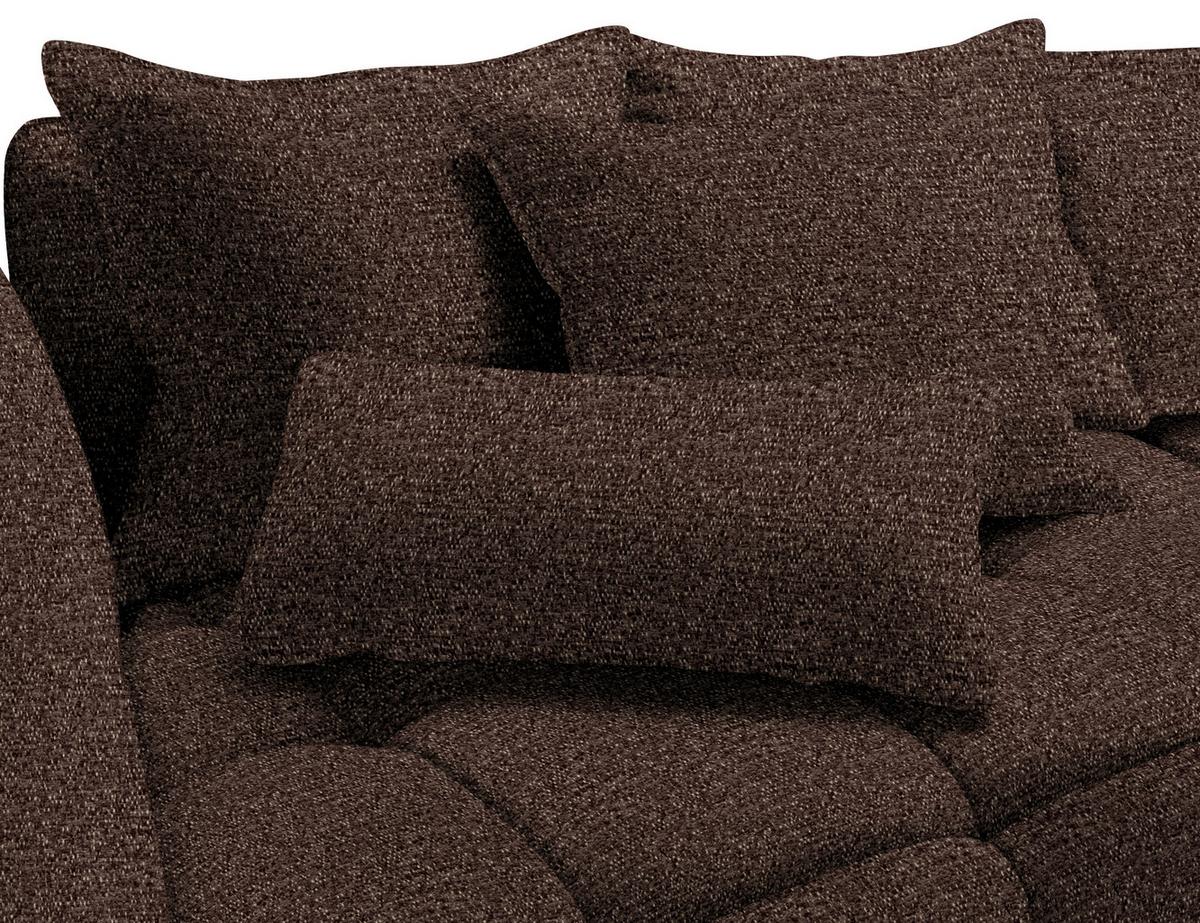 Boxspringsofa Sofi Braun - Schwarz/Braun, MODERN, Textil (294/93/152cm) - Premium Living