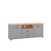 Tv Elem Valencia - grafitszürke/fekete, Basics, műanyag/faalapú anyag (161/66,5/41cm)