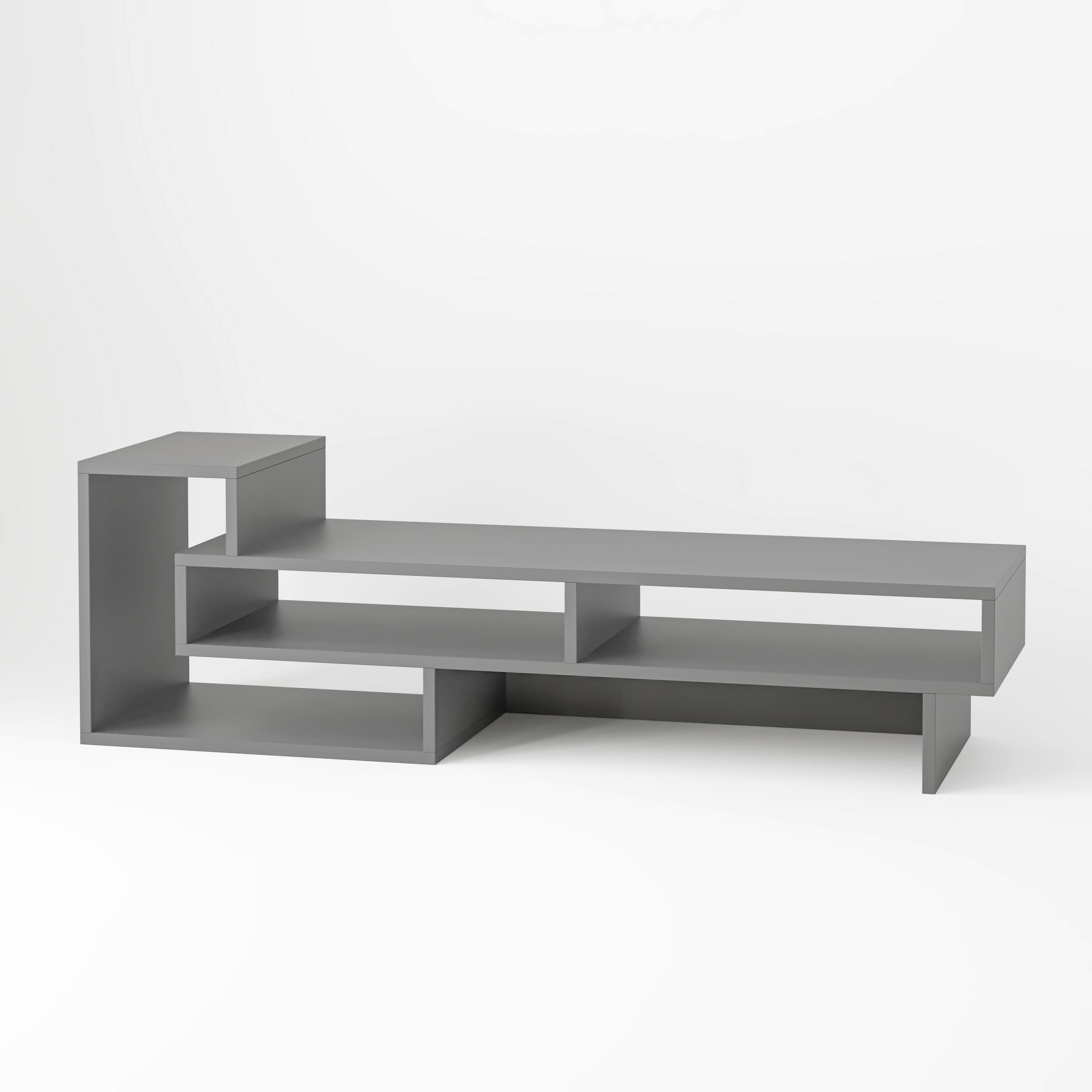 PHONOTISCH TETRA TV STAND - Anthrazit, Design, Holzwerkstoff (137/40/42cm) - Livetastic