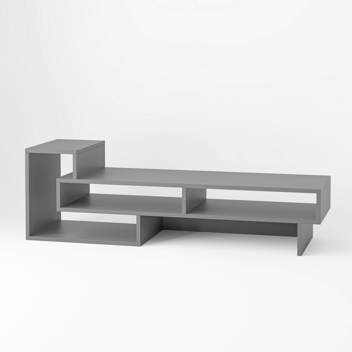 PHONOTISCH TETRA TV STAND - Anthrazit, Design, Holzwerkstoff (137/40/42cm) - Livetastic