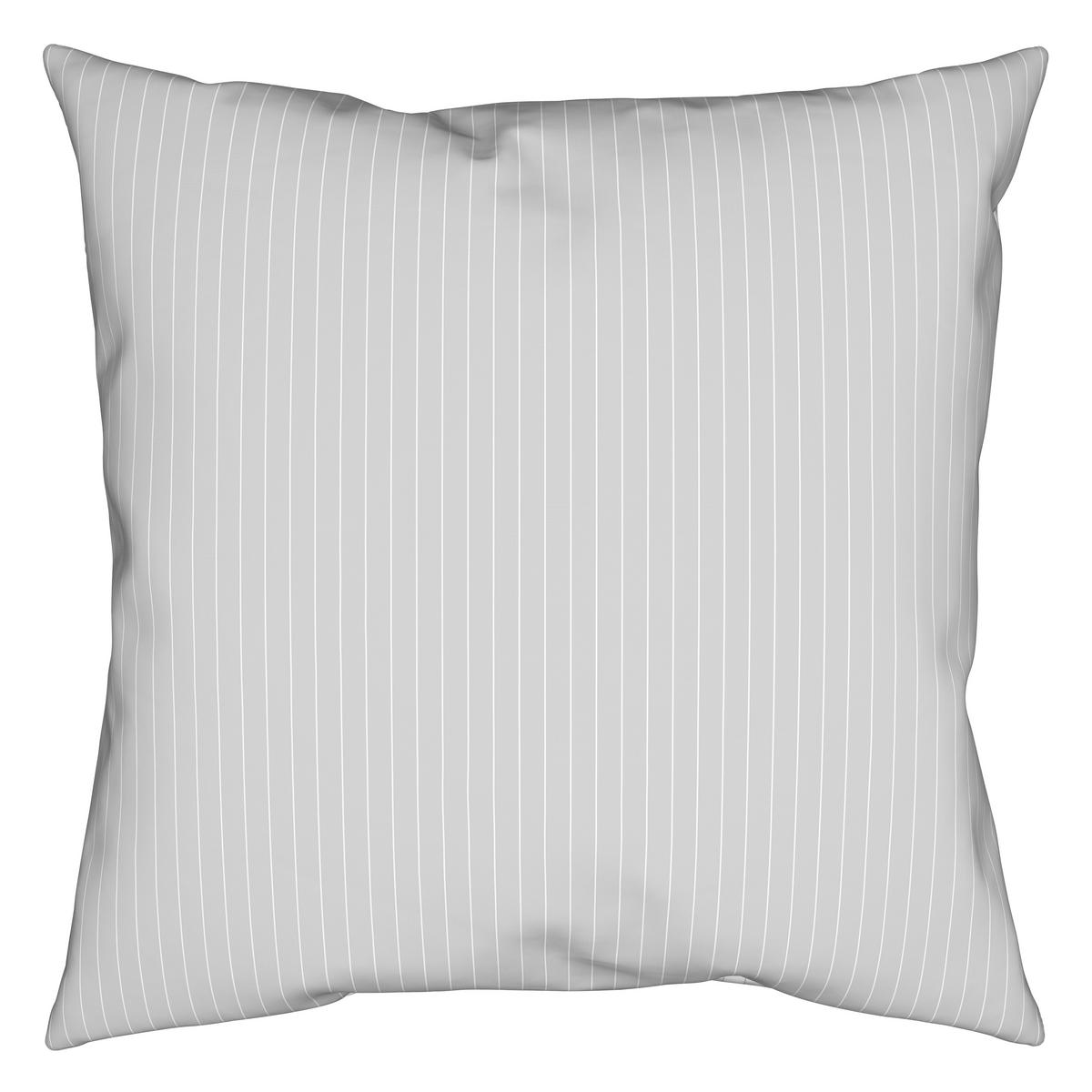 Bettwäsche Twill Streif Weiss/Hellgrau ca. 135x200cm - Hellgrau/Weiß, MODERN, Textil (135/200cm) - Mömax