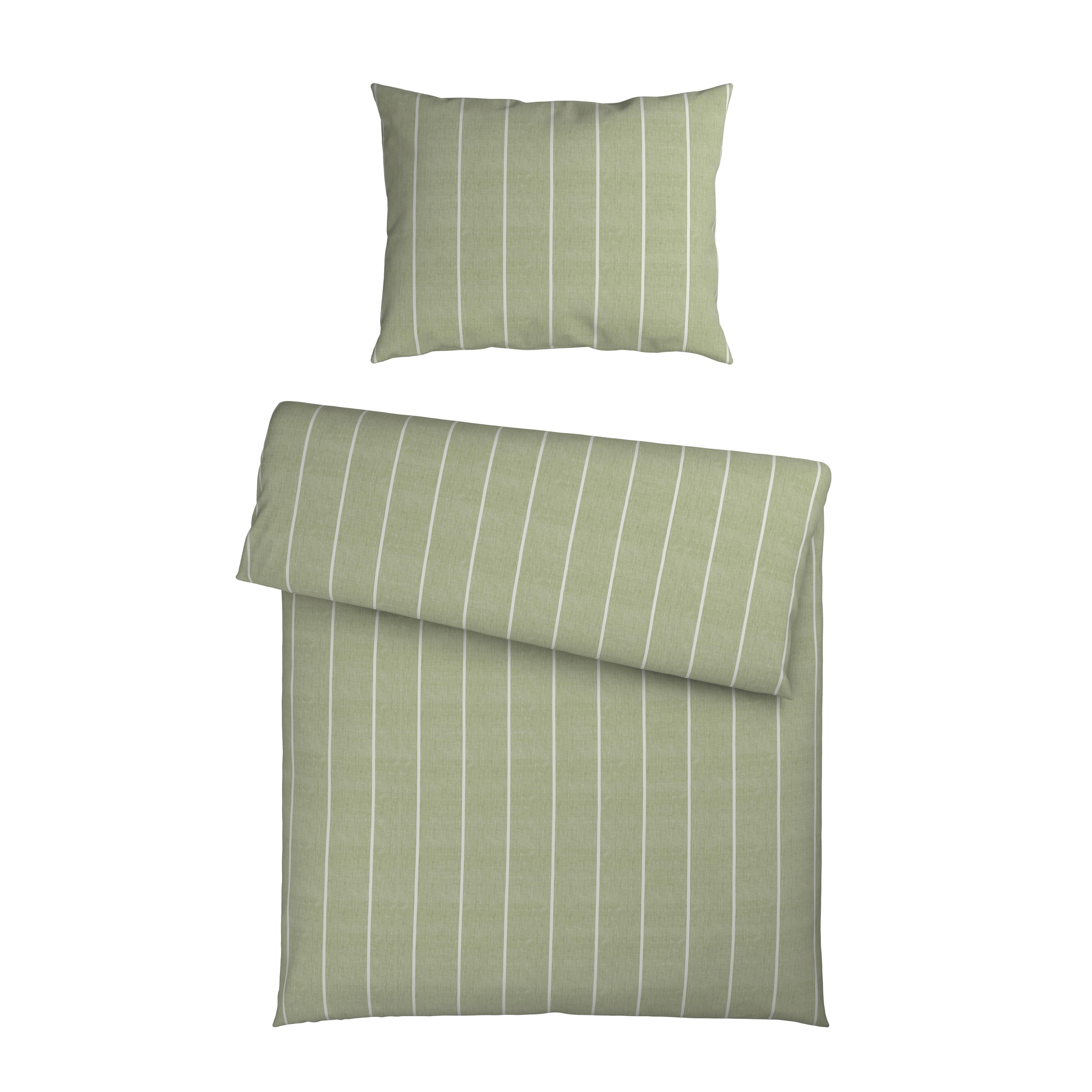 BETTWÄSCHESET TYLINE - Salbeigrün, Modern, Textil (160/210cm) - Mömax