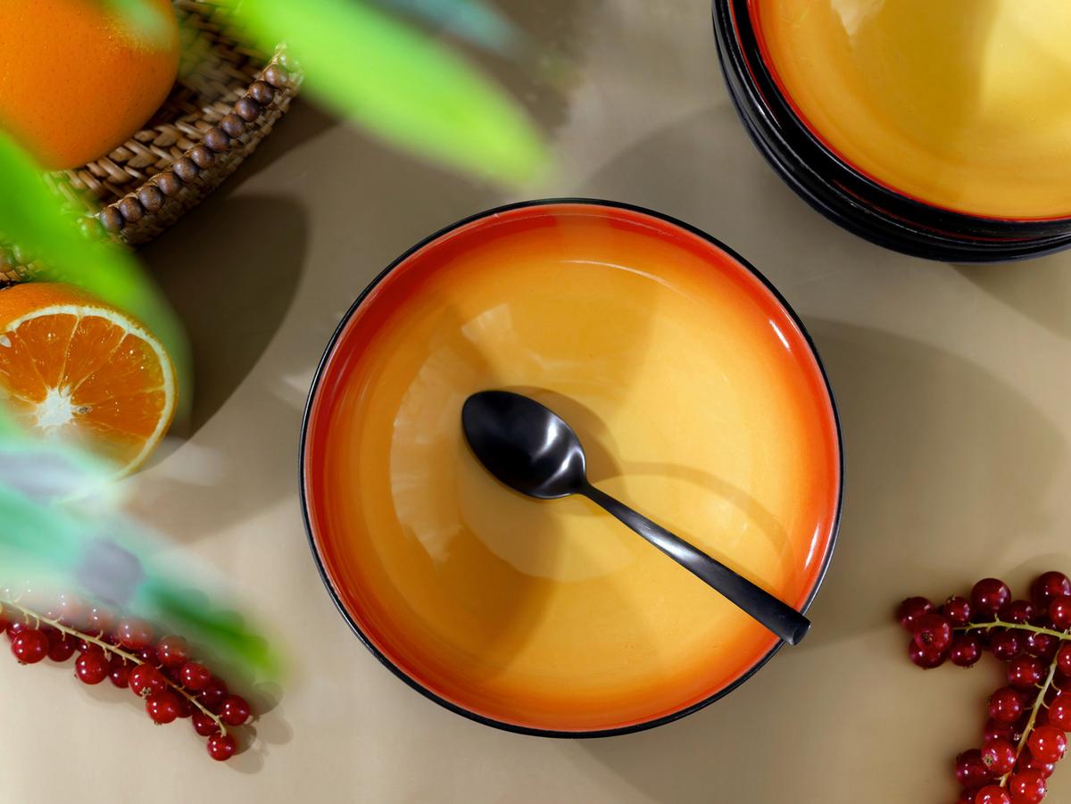 Tálszett 24927 Hot Red Smoothie Bowl - fekete/piros, Trend, kerámia (16,5/6cm) - Creatable