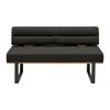 Sitzbank Canon in Graphitfarben - Graphitfarben/Schwarz, KONVENTIONELL, Holz/Textil (160/85/60cm) - Based