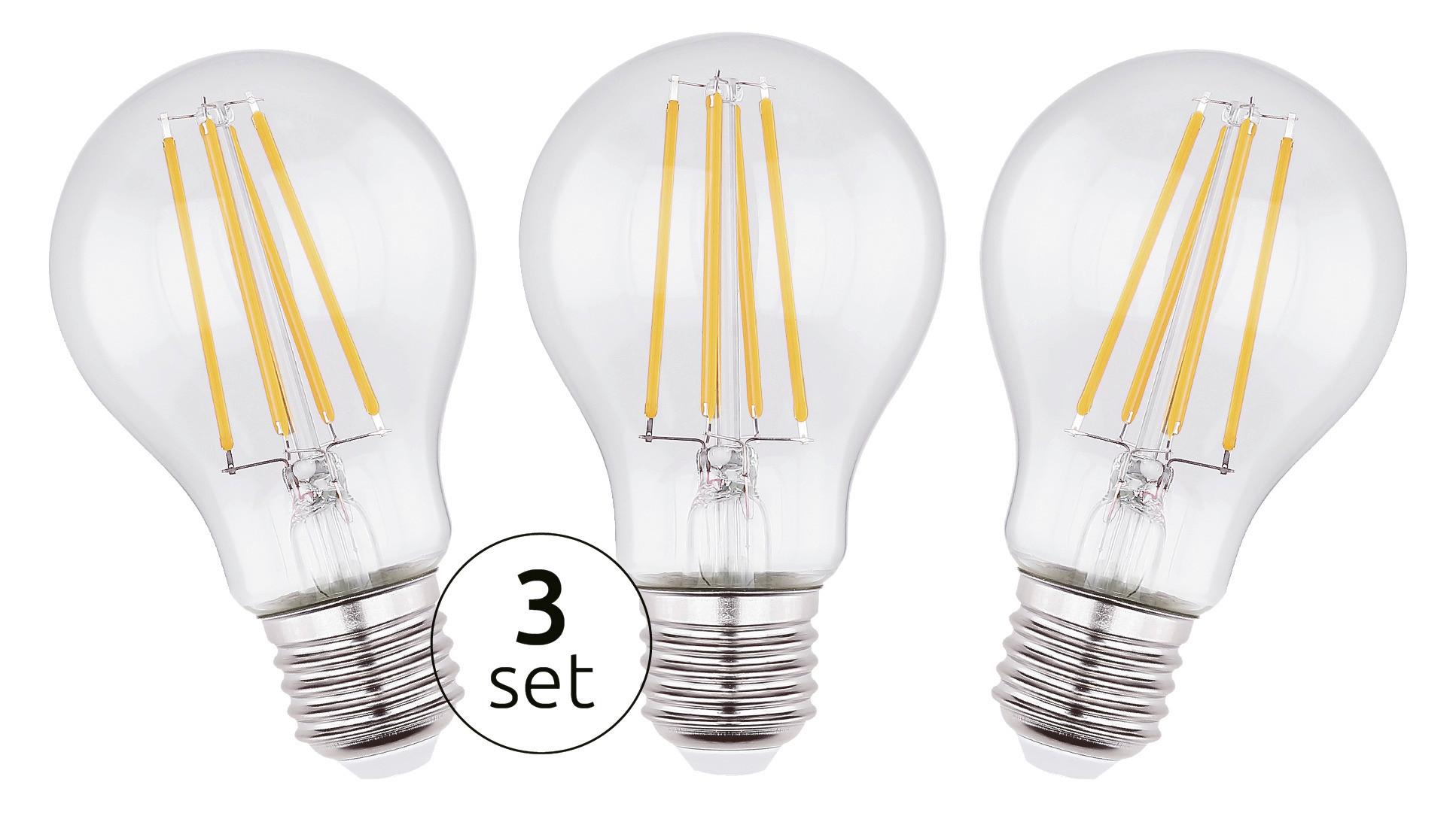 LED-Leuchtmittel 10582-3 max. 6,5 Watt - Klar, Glas (6/10,6cm) - Mömax