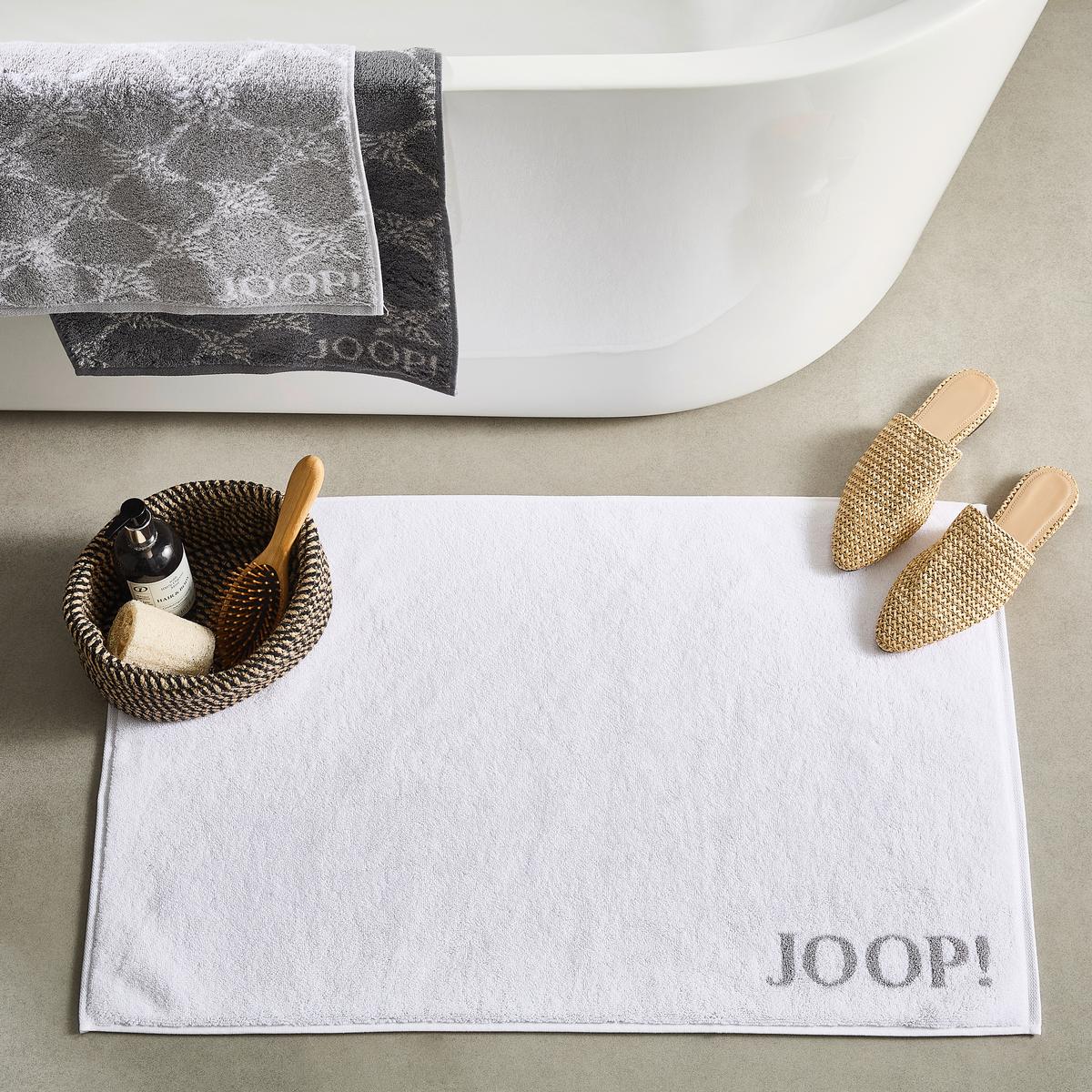 MATA ŁAZIENKOWA JOOP! CLASSIC DOUBLEFACE - jasnoszary/biały, Basics, tkanina (50/80cm) - Joop!