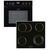 Herdset WMOC 100 Schwarz - Schwarz, KONVENTIONELL, Glas/Metall (59,5/59,5/55cm) - Wolkenstein