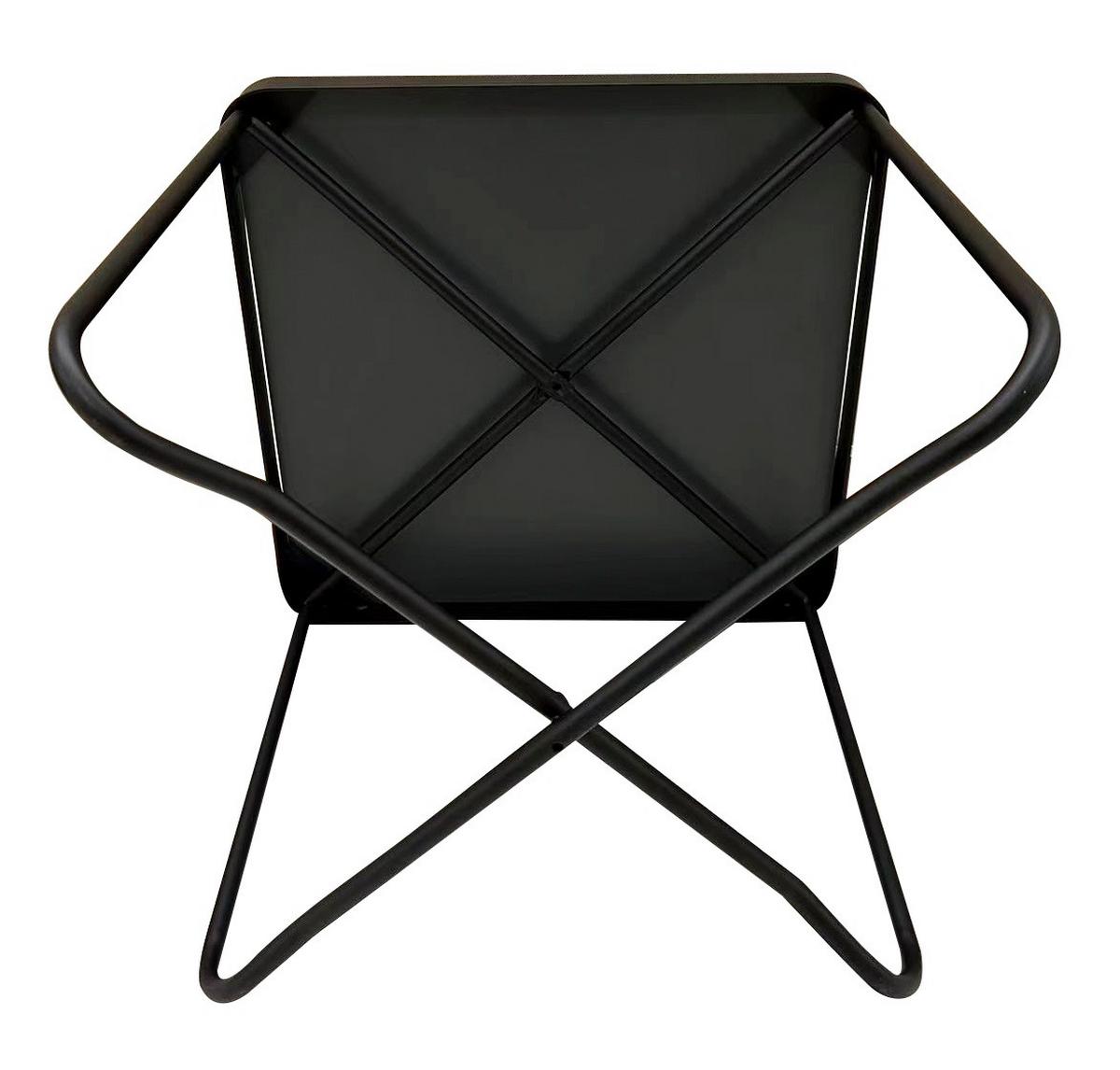 Masă auxiliară NOBILE - negru, Modern, sticlă/metal (45/38/45cm) - Premium Living